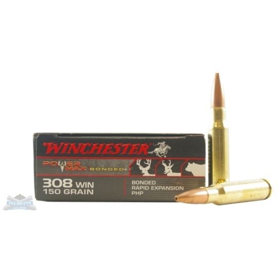 Winchester 308 Ammo 150gr PowerMax Bonded 20rds X308 Ammo 5BP