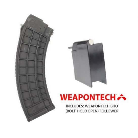 Xtech Tactical MAG47 30 Round AK47 Bolt Hold Open Magazine, Black