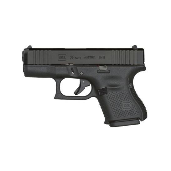 Glock G26 Gen5 9mm Pistol, Black 