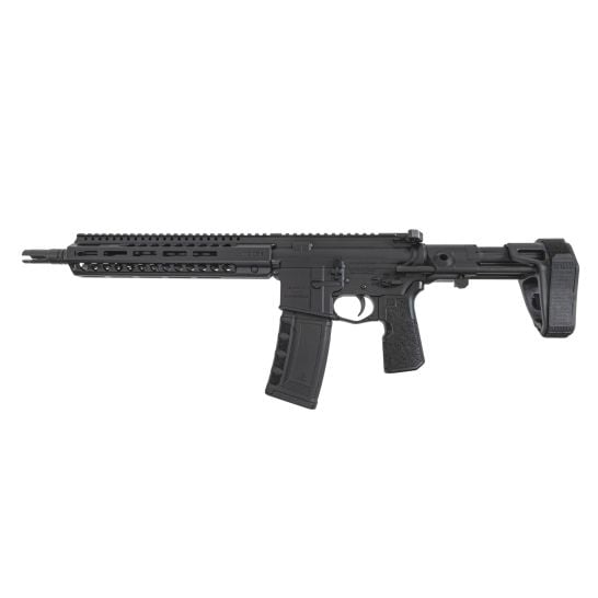 PSA "Sabre" Forged 11.5" Nitride 5.56 with 10.75" Hodge P-Lock Rail, Maxim PDW Brace, and Kung Fu Grip