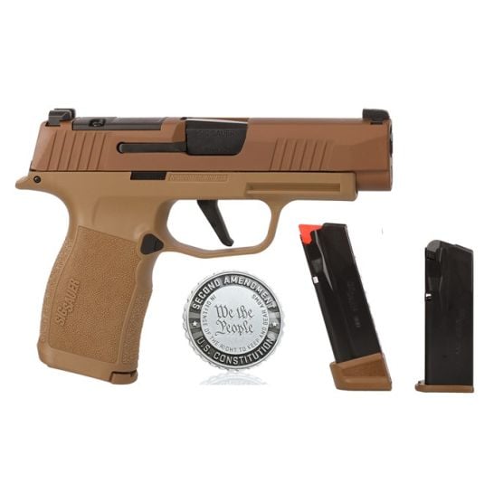 Sig Sauer P365XL 2A 9mm 3.7" 17rd Pistol, Coyote Tan - 365XL-9-CXR3P-2A