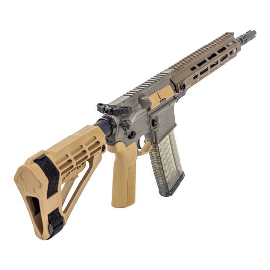 PSA Sabre-15 Forged 11.5" 5.56 Pistol w/Rifle Speed Gas Block and SBA-4 Brace, Moss Green