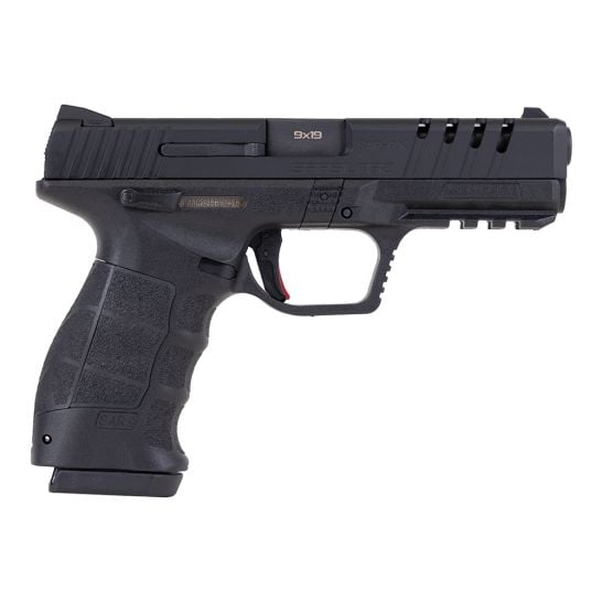 SAR SAR9 X Package 4.4" 9mm 17rd/19rd Pistol, Black - SAR9XBL