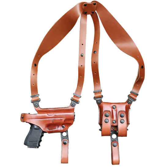 1791 Gunleather Nakatomi Special Glock G17 Shoulder Horizontal Holster Steerhide Leather, Brown
