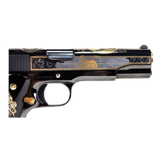 Colt 1911 Conquerors Series Alexander .38 Super +P 5" 9rd Engraved Pistol, Limited Edition 1 of 200