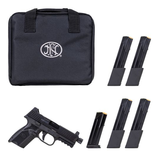 FN 509 Midsize Tactical Bundle 9mm Luger Pistol 4.5″ Barrel 24+1-Round Black Magazine Bundle