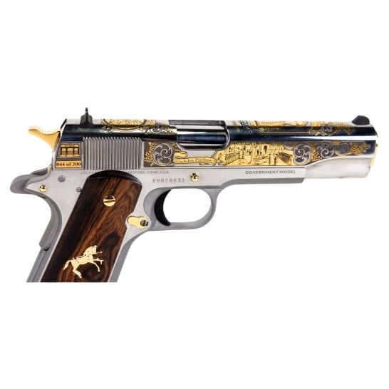 Colt 1911 Lost State Series Gasden 5" 45acp 8rd Pistol, SS / Gold Engraved 1 of 200 - SKC-LSA-GADS-45