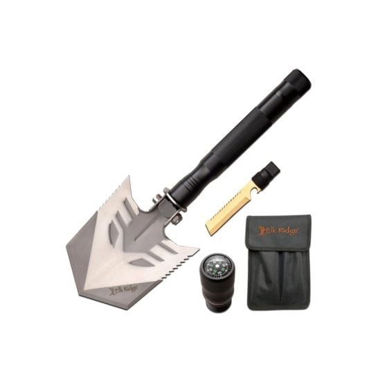 Elk Ridge Folding Shovel Kit, Black - ER-962