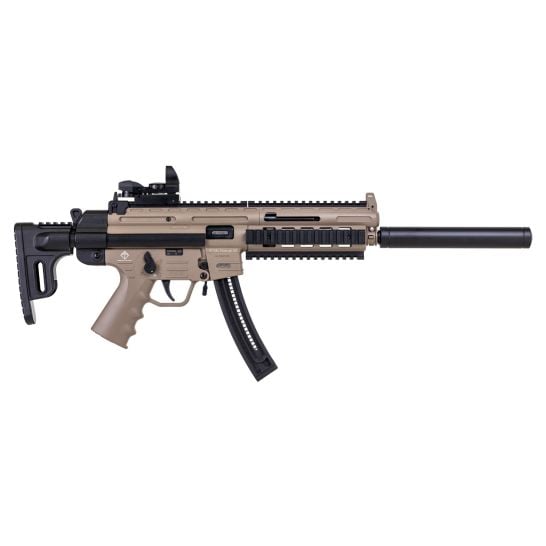 GSG-16 16.25" 22lr 22rd Rifle Package w/ ATI DUO Sight and 110rd Drum, FDE - GERGGSG1622TPKG