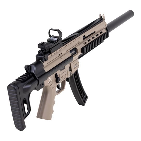 GSG-16 16.25" 22lr 22rd Rifle Package w/ ATI DUO Sight and 110rd Drum, FDE - GERGGSG1622TPKG