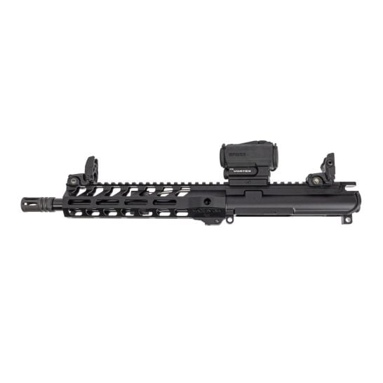 PSA 10.5" Pistol-Length 300AAC Blackout Nitride 9" Lightweight M-Lok Upper No BCG or CH, With MBUS Sight Set & Vortex Sparc