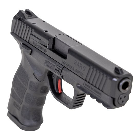 SAR USA SAR9 9mm 4.4" 17rd Optic Ready Pistol, Black - SAR9RDBL