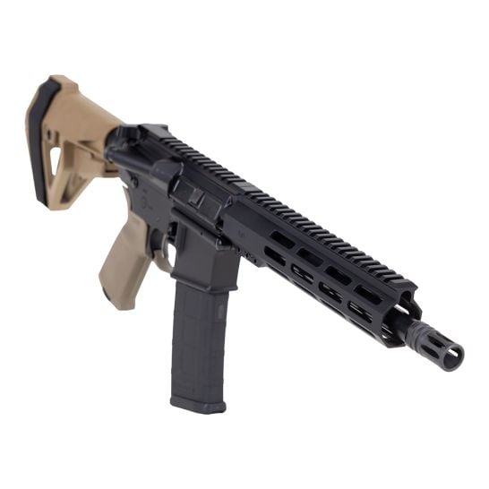 PSA 10.5" Pistol Length 300BO 1/7 Nitride 9" Lightweight Hex MLOK MOE EPT SBA5 Pistol, FDE
