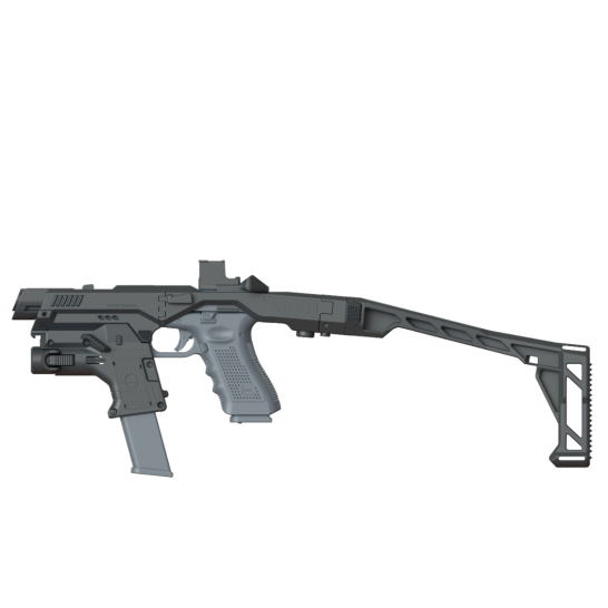 Nano Roni, Glock 17/19/19X/22/23/25/31/32/45 - Black - With Brace