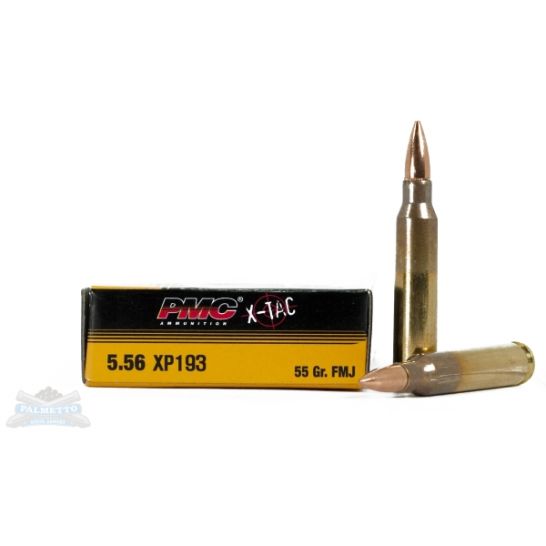 PMC XTac 5.56mm NATO 55gr FMJ XP193 Ammunition 20rds 556X Palmetto
