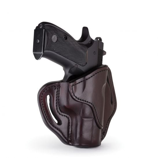 1791 Gunleather BH2.1 Right Hand Glock 17 OWB Open-Top Multi-Fit Holster, Signature Brown - BH2.1-SBR-R