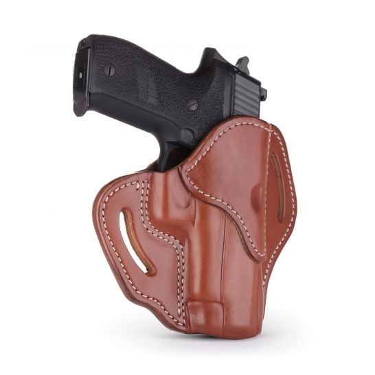 1791 Gunleather BH2.3 Right Hand Glock 17 OWB Open-Top Multi-Fit Holster, Signature Brown - BH2.3-SBR-R