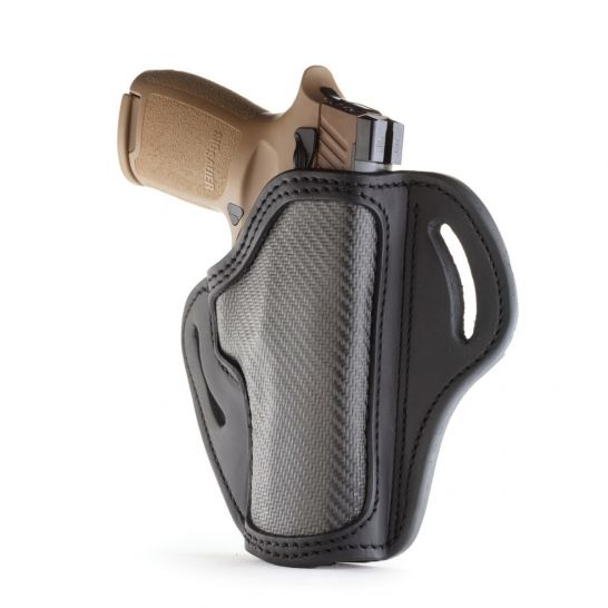 1791 Gunleather CF-BH2.4 Right Hand Sig P320 OWB Open-Top Multi-Fit Holster, Stealth Black - CF-BH2.4-SBL-R