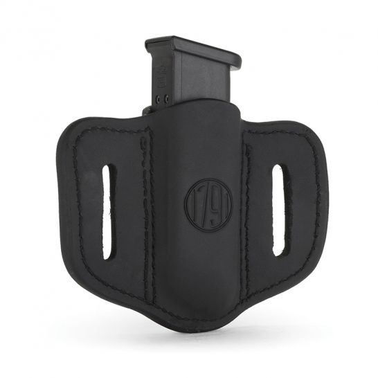 1791 Gunleather MAG1.2 Single Magazine Holster for Double Stack Magazines, Stealth Black - MAG12SBLA