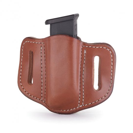 1791 Gunleather MAG1.2 Single Magazine Holster for Double Stack Magazines, Classic Brown - MAG12CBRA