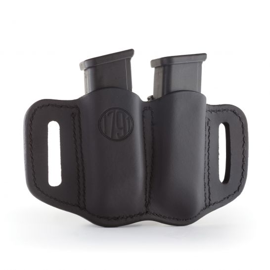 1791 Gunleather MAG2.1 Double Magazine Holster, Stealth Black - MAG21SBLA