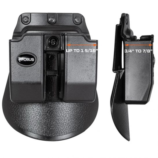 Fobus Double Magazine Pouch for 9mm .40 Glock and H K USP Black