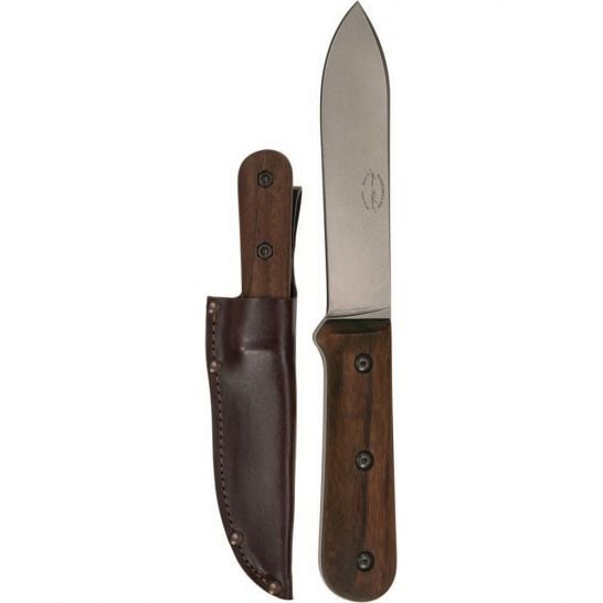 KABAR Becker Kephart Drop Point Fixed Blade Knife, 5.125", Brown