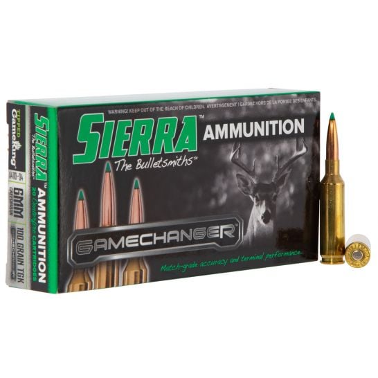 Sierra GameChanger 100 gr Tipped GameKing 6mm Crd Ammo, 20/box