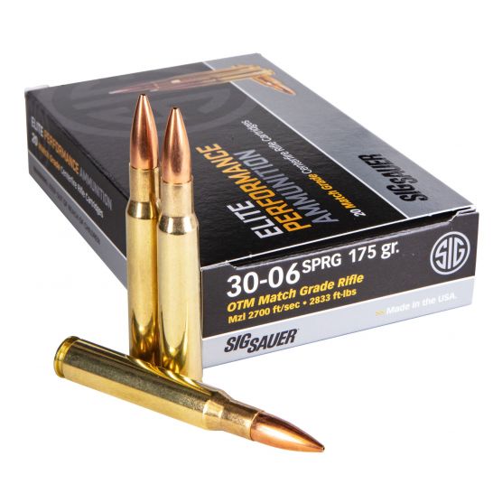 Sig Sauer Elite Match 175 gr Open Tip Match .3006 Spfld Ammo, 20/box