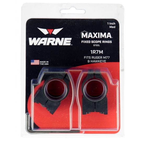 Warne Scope Mounts Maxima Tikka T3 1" High Steel 2Piece Fixed Scope