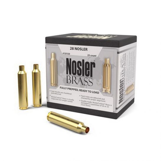 Nosler .28 Nosler Brass Full Length Cartridge Case, 25/box 10150