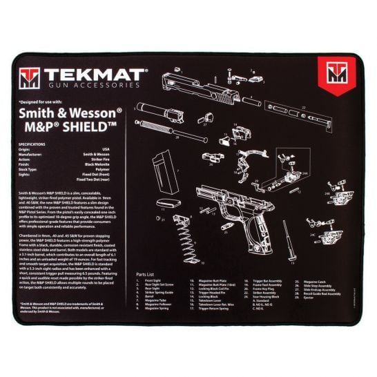 TekMat Smith & Wesson M&P Shield Ultra Premium Gun Cleaning Mat, 20" W