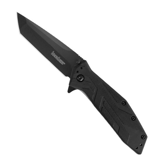 Kershaw Brawler Tanto Assisted Folding Pocket Knife, 3", Black 1990
