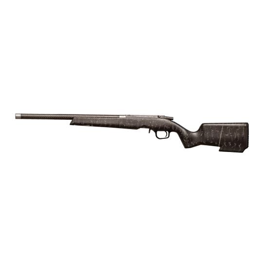 Christensen Arms Field Proof Ranger Bolt Action Rifle 17 Hornady Magnum Rimfire (HMR) 18″ Carbon Fiber Threaded Barrel Black Frame Black/Gray Spiderweb Field Stock