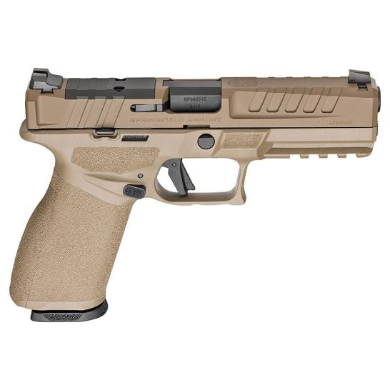 Springfield Echelon Handgun 9mm Luger 15rd Magazines (2) 4.5″ Barrel Desert FDE U-Dot Sights