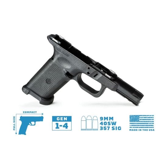 Lone Wolf TWC Compact/Full Textured Frame Bare Fits Glock Gen 3-4