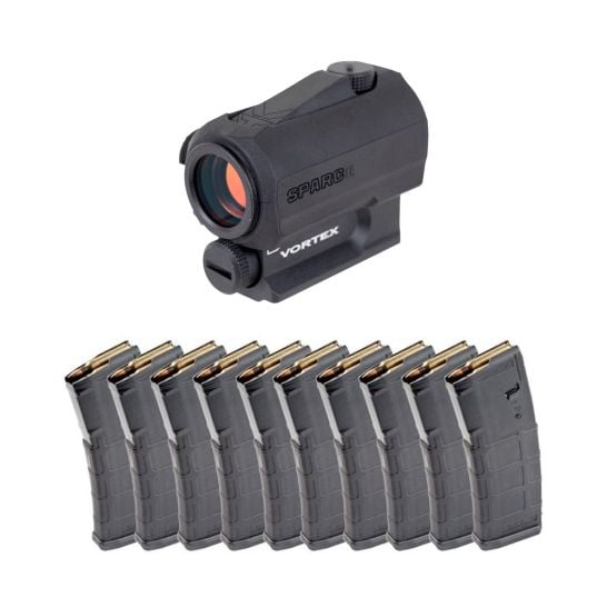 Vortex Sparc AR 2 MOA Red Dot & 10 Magpul 30rd PMAGs | Palmetto