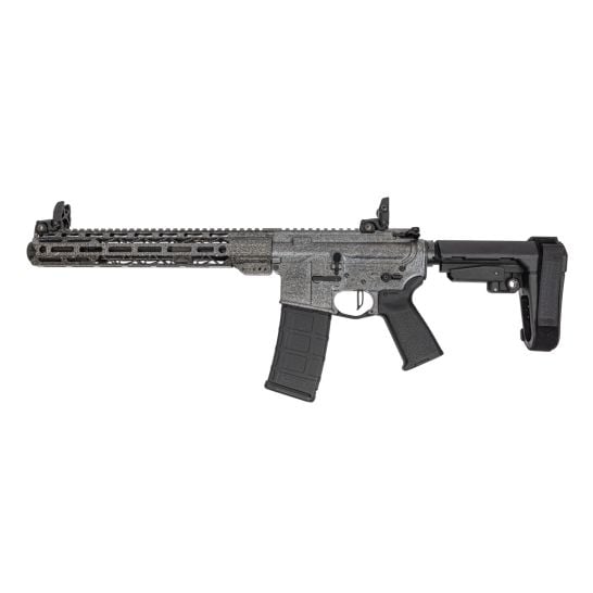 PSA Custom 10.5" 5.56 NATO Pistol W/ 12" Slant Rail, PSA Custom Flatbow FCG, Magpul Mbus Sights, Bedrock
