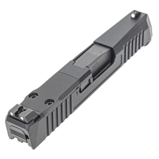 PSA Dagger Micro Complete Slide Assembly w/ Non-Threaded Barrel - Shield Cut, Black