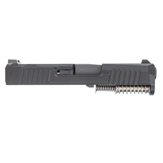 PSA Dagger Micro Complete Slide Assembly w/ Non-Threaded Barrel - Shield Cut, Black