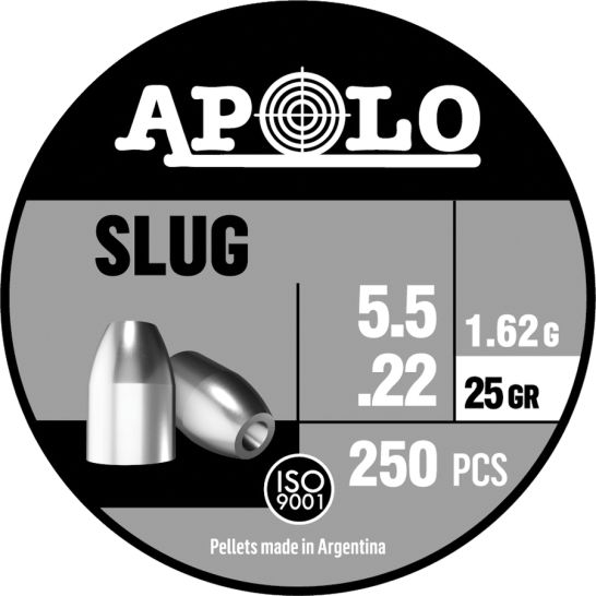 Apolo Slug Hollow Point Air Gun Pellets 22 Caliber 25 Grain 5.5mm 250PK