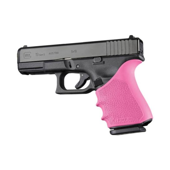 Hogue Handall Beavertail Grip Sleeve Fits Glock Gen 1-5 G19/G23/G32/G38, Pink