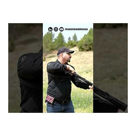 Panzer EG-220 Tactical 12 Gauge 18.5" 5rd Lever Action Shotgun, Black/Walnut - PAEG220LATS