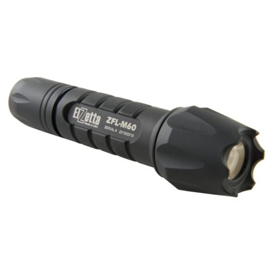 Elzetta Tactical Flashlight Strike Bezel, HighLow Tailcap ZFLM60