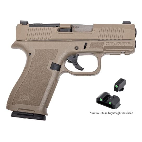 PSA Dagger Micro 9mm Pistol - Shield Cut With Night Sights, Flat