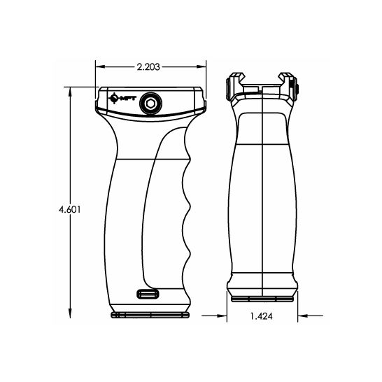 MFT React Ergonomic Vertical Grip, Scorched Dark Earth – REGSDE