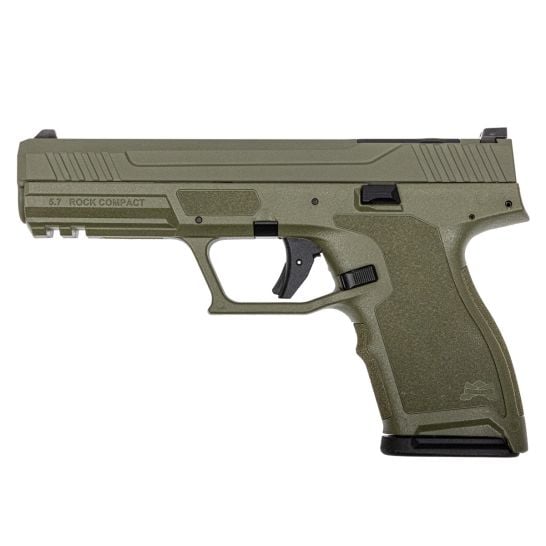 PSA 5.7 Rock Compact Complete Optic Ready Pistol, Non-Threaded Barrel, Sniper Green