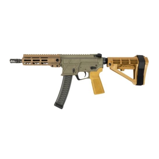 PSA Sabre AR-V 8" 9mm Pistol w/ SBA4 Brace, Moss Green