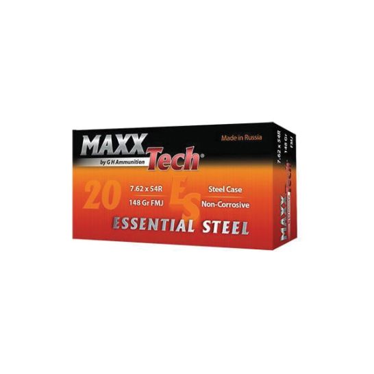 MaxxTech Ammo Essential Steel 7.62x54R 148 gr FMJ 500rds | Palmetto