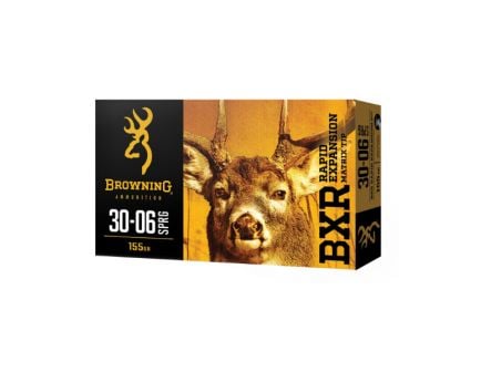 Browning 30-06 Springfield 155gr BXR Rapid Expansion Rifle Ammunition, 20 Round Box - B192130061